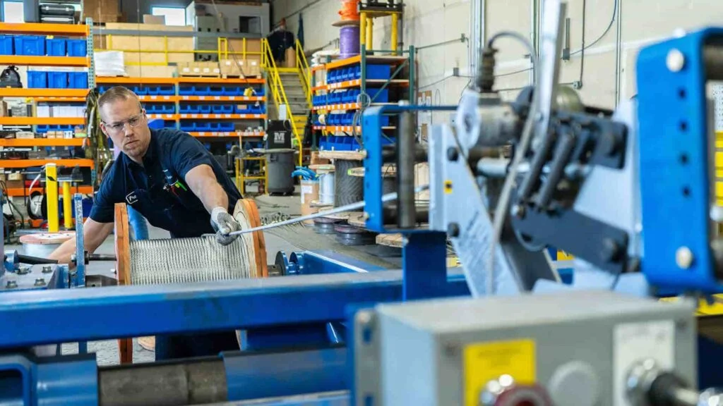 Elko fabrication shop building wire rope slings