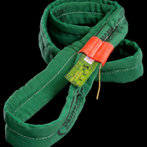 Twin-Path® Sling in green, featuring reinforced ends and a durable design, suitable for heavy-duty lifting applications.