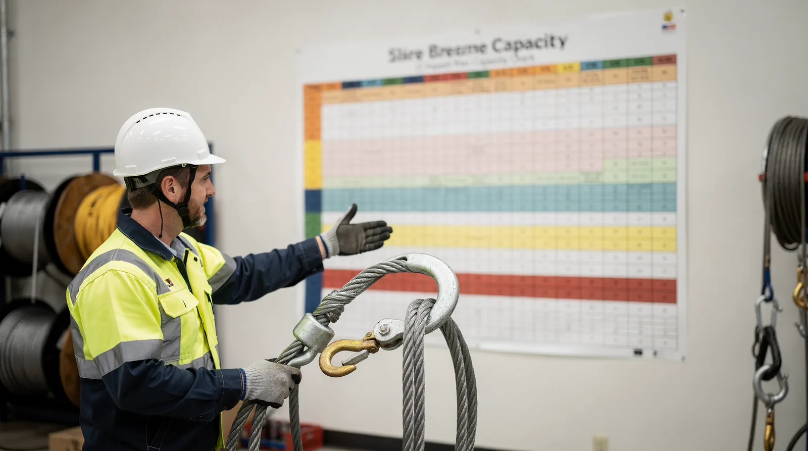 What is the working load limit (WLL) for wire rope slings